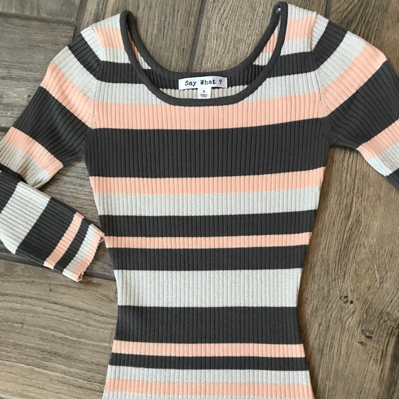 ✨Shimmer stripe sweater dress/bodycon - Picture 4 of 8